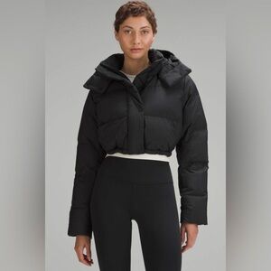 lululemon athletica Black wunder puff super Cropped Puffer Jacket